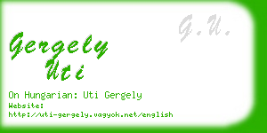 gergely uti business card